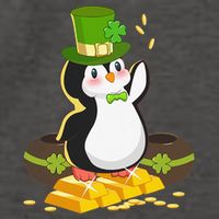 St Patricks Day Lucky Penguin Leprechaun Shamrock Irish Vector Backpack