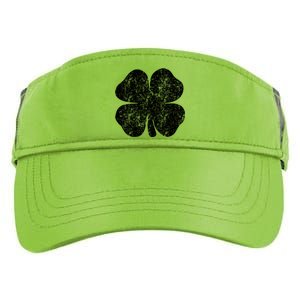 St. Patrick's Day Four Leaf Clover Green Background Design Adult Drive Performance Visor