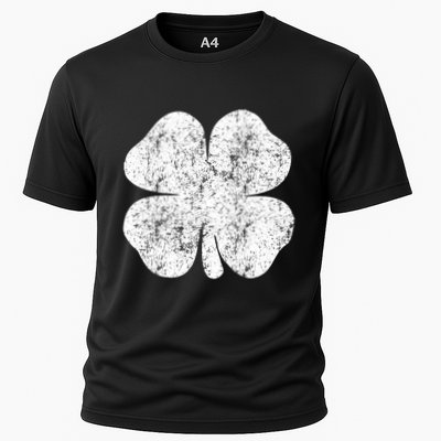 St. Patrick's Day Four Leaf Clover Green Background Design Performance Shirt
