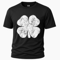 St. Patrick's Day Four Leaf Clover Green Background Design Performance Shirt