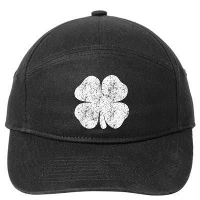 St. Patrick's Day Four Leaf Clover Green Background Design 7-Panel Snapback Hat