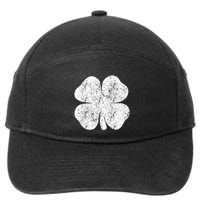 St. Patrick's Day Four Leaf Clover Green Background Design 7-Panel Snapback Hat