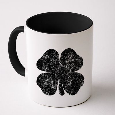 St. Patrick's Day Four Leaf Clover Green Background Design Mug