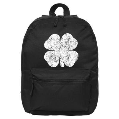 St. Patrick's Day Four Leaf Clover Green Background Design 16 in Basic Backpack