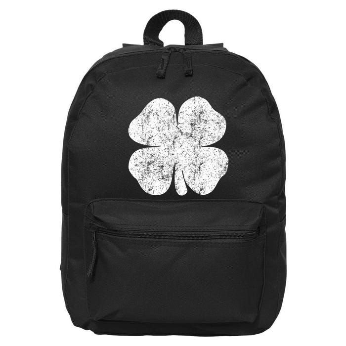 St. Patrick's Day Four Leaf Clover Green Background Design 16 in Basic Backpack