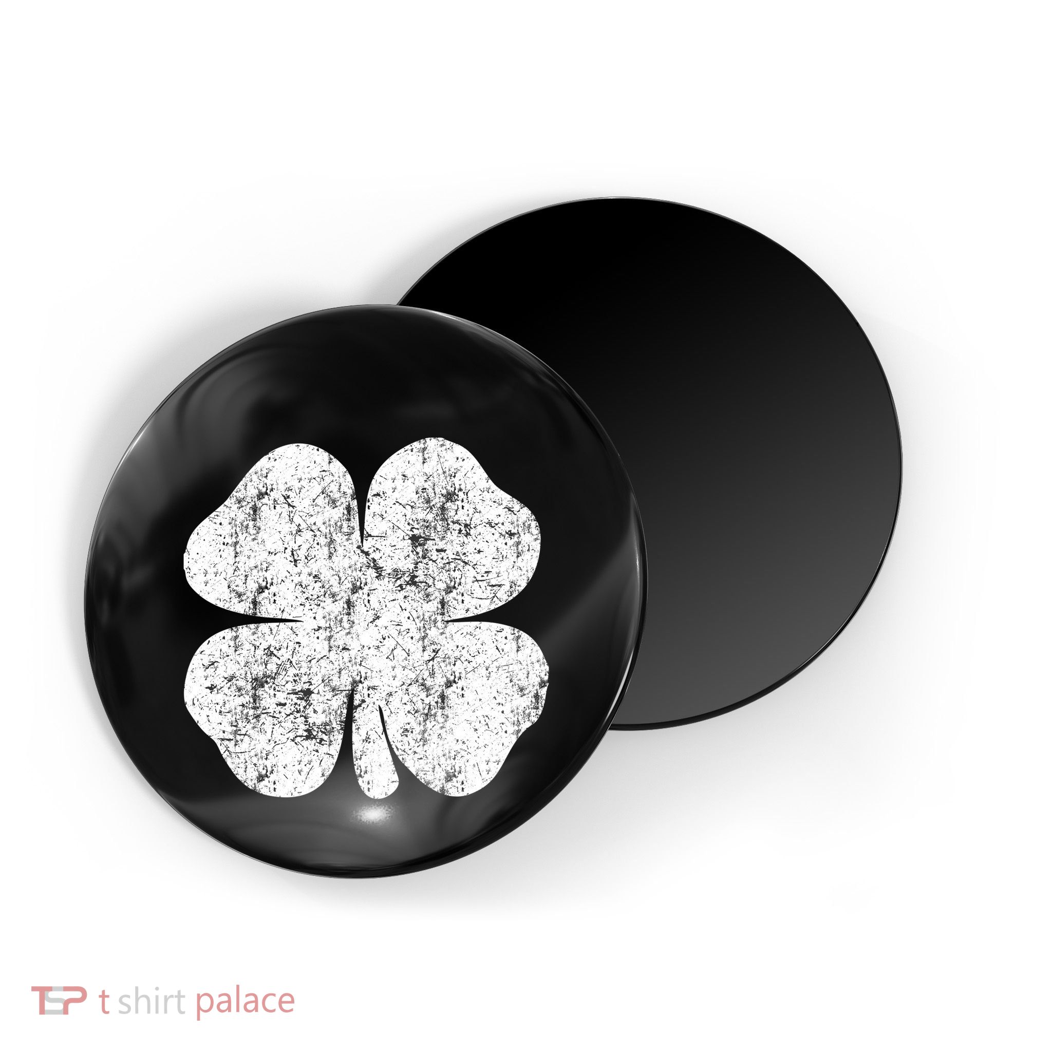 St. Patrick's Day Four Leaf Clover Green Background Design Magnet