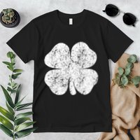 St. Patrick's Day Four Leaf Clover Green Background Design Premium T-Shirt