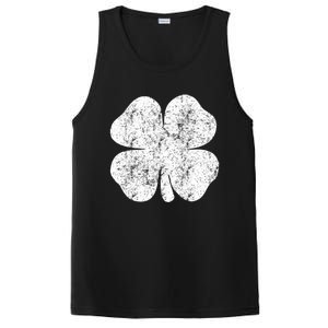 St. Patrick's Day Four Leaf Clover Green Background Design PosiCharge Competitor Tank