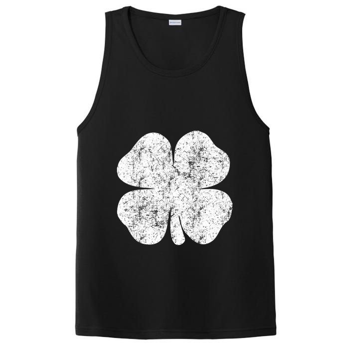 St. Patrick's Day Four Leaf Clover Green Background Design PosiCharge Competitor Tank
