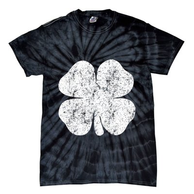 St. Patrick's Day Four Leaf Clover Green Background Design Tie-Dye T-Shirt
