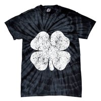 St. Patrick's Day Four Leaf Clover Green Background Design Tie-Dye T-Shirt