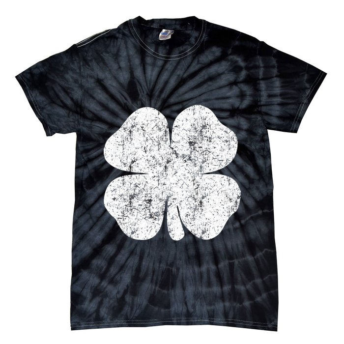 St. Patrick's Day Four Leaf Clover Green Background Design Tie-Dye T-Shirt