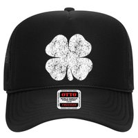 St. Patrick's Day Four Leaf Clover Green Background Design Trucker Hat
