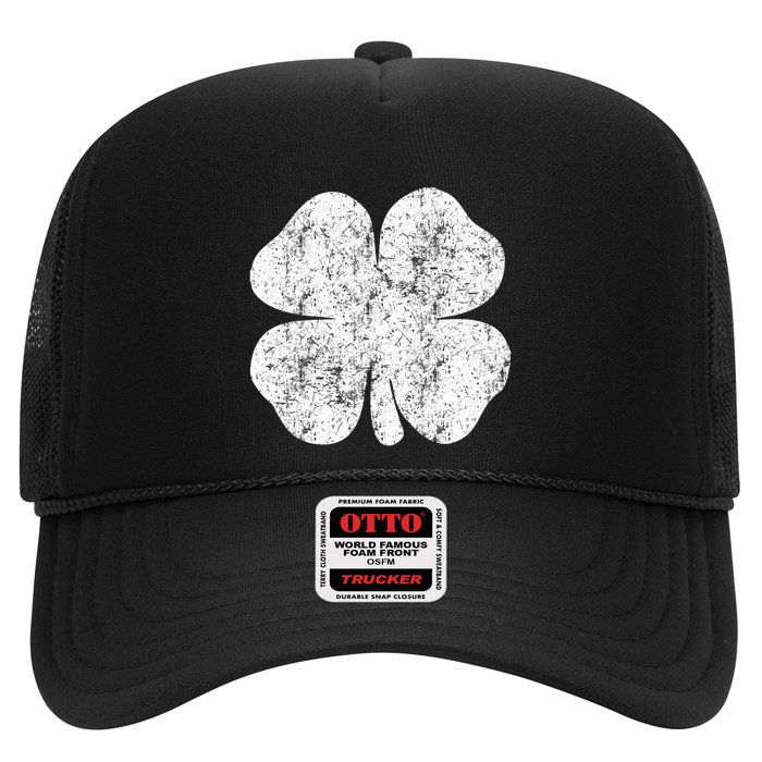 St. Patrick's Day Four Leaf Clover Green Background Design Trucker Hat