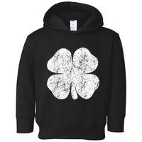 St. Patrick's Day Four Leaf Clover Green Background Design Toddler Hoodie