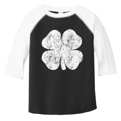 St. Patrick's Day Four Leaf Clover Green Background Design Toddler Fine Jersey T-Shirt