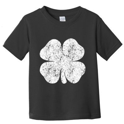 St. Patrick's Day Four Leaf Clover Green Background Design Toddler T-Shirt