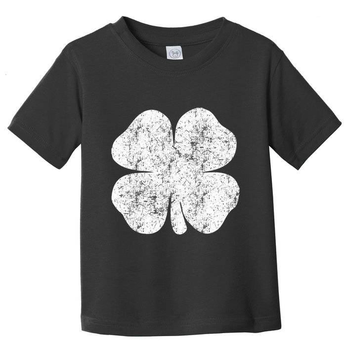 St. Patrick's Day Four Leaf Clover Green Background Design Toddler T-Shirt
