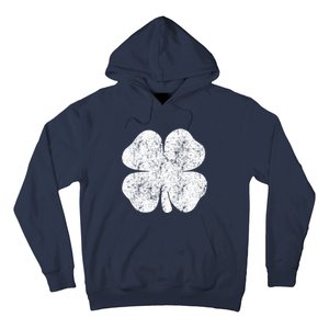 St. Patrick's Day Four Leaf Clover Green Background Design Hoodie