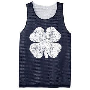 St. Patrick's Day Four Leaf Clover Green Background Design Mesh Reversible Basketball Jersey Tank