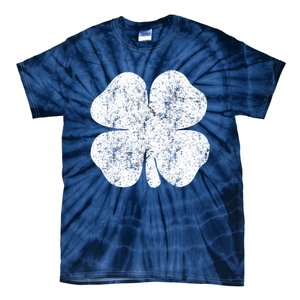 St. Patrick's Day Four Leaf Clover Green Background Design Tie-Dye T-Shirt