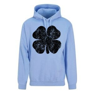 St. Patrick's Day Four Leaf Clover Green Background Design Unisex Surf Hoodie