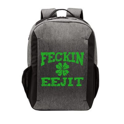 St Patricks Day Feckin Eejit Funny Irish Drinking Gift Vector Backpack