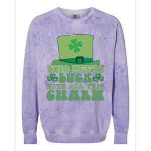 St Patricks Day Charm Gift Colorblast Crewneck Sweatshirt