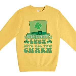 St Patricks Day Charm Gift Premium Crewneck Sweatshirt