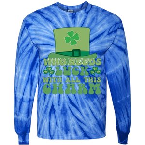 St Patricks Day Charm Gift Tie-Dye Long Sleeve Shirt