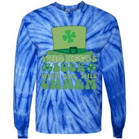 St Patricks Day Charm Gift Tie-Dye Long Sleeve Shirt