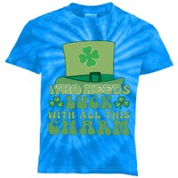 St Patricks Day Charm Gift Kids Tie-Dye T-Shirt