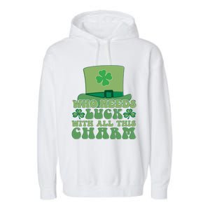 St Patricks Day Charm Gift Garment-Dyed Fleece Hoodie