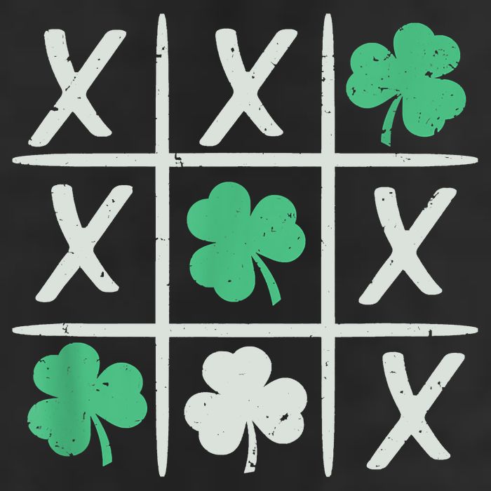 St Patrick's Day Tic Tac Toe Lucky Shamrock Cool Comfort Performance Bucket Hat