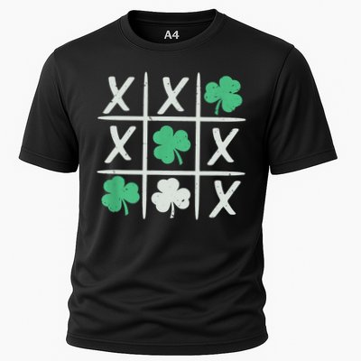St Patrick's Day Tic Tac Toe Lucky Shamrock Performance Shirt
