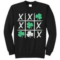 St Patrick's Day Tic Tac Toe Lucky Shamrock Sweatshirt