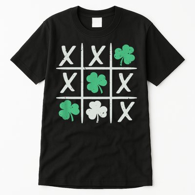St Patrick's Day Tic Tac Toe Lucky Shamrock Tall T-Shirt