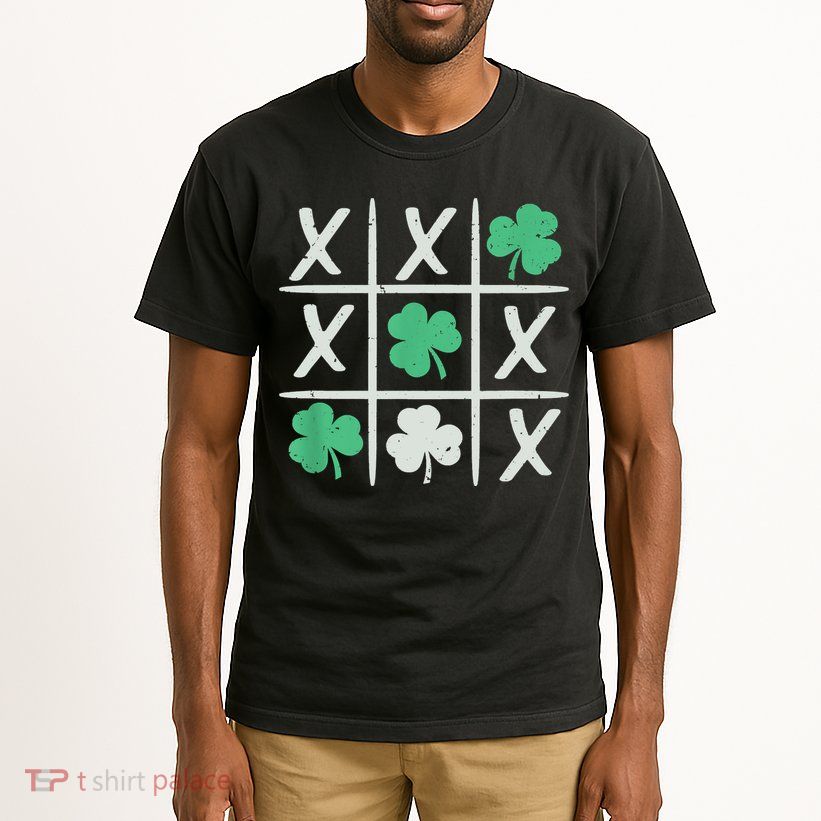 St Patrick's Day Tic Tac Toe Lucky Shamrock Tall T-Shirt