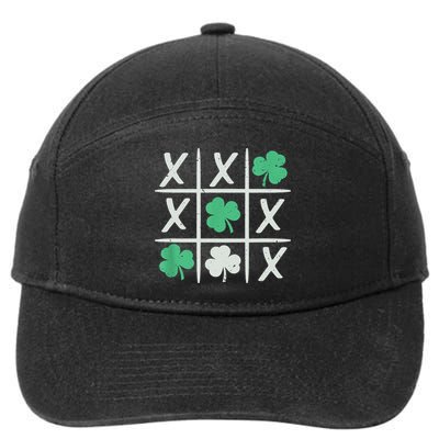 St Patrick's Day Tic Tac Toe Lucky Shamrock 7-Panel Snapback Hat