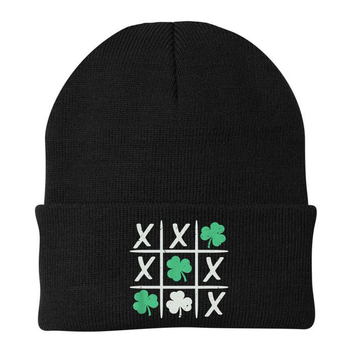 St Patrick's Day Tic Tac Toe Lucky Shamrock Beanie
