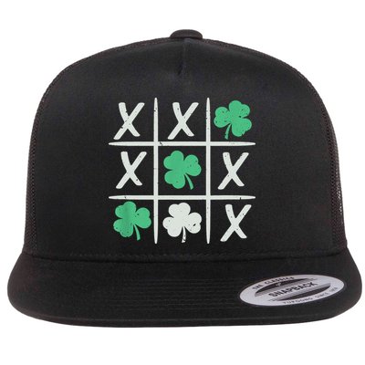 St Patrick's Day Tic Tac Toe Lucky Shamrock Flatbill Hat