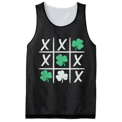 St Patrick's Day Tic Tac Toe Lucky Shamrock Mesh Reversible Basketball Jersey Tank
