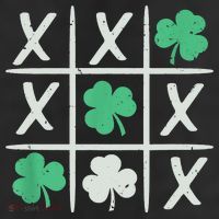 St Patrick's Day Tic Tac Toe Lucky Shamrock 25L Jumbo Tote