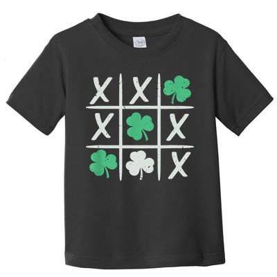 St Patrick's Day Tic Tac Toe Lucky Shamrock Toddler T-Shirt