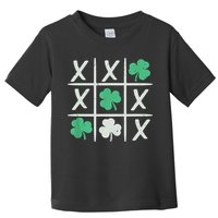 St Patrick's Day Tic Tac Toe Lucky Shamrock Toddler T-Shirt