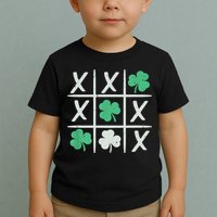 St Patrick's Day Tic Tac Toe Lucky Shamrock Toddler T-Shirt