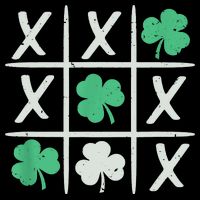 St Patrick's Day Tic Tac Toe Lucky Shamrock Wool Snapback Cap