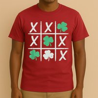 St Patrick's Day Tic Tac Toe Lucky Shamrock T-Shirt