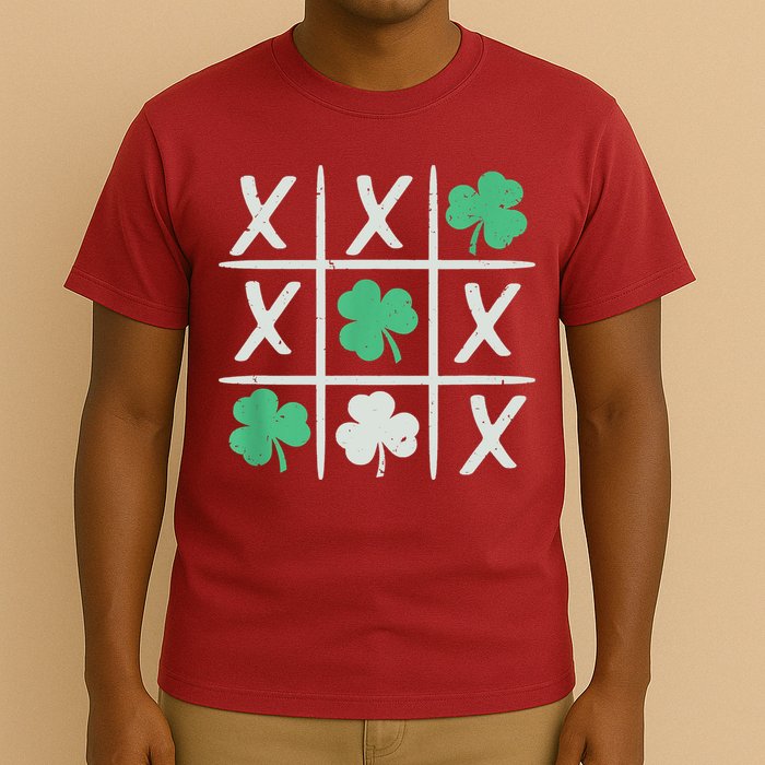 St Patrick's Day Tic Tac Toe Lucky Shamrock T-Shirt