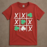 St Patrick's Day Tic Tac Toe Lucky Shamrock T-Shirt